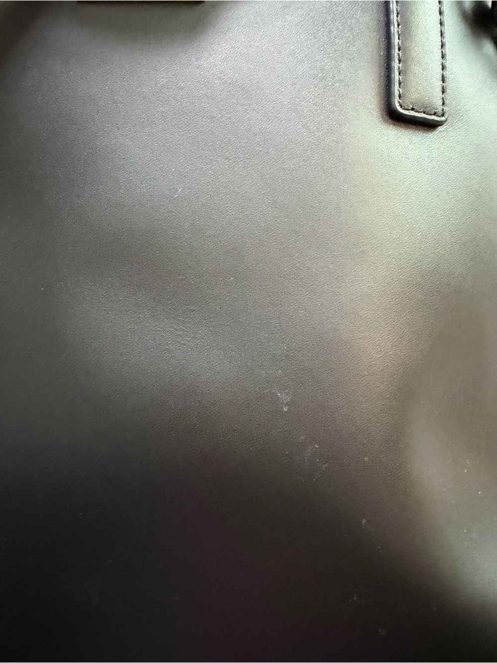 Kate Spade New York Black Leather Tote Bag Pink Interior - Picture 12 of 14